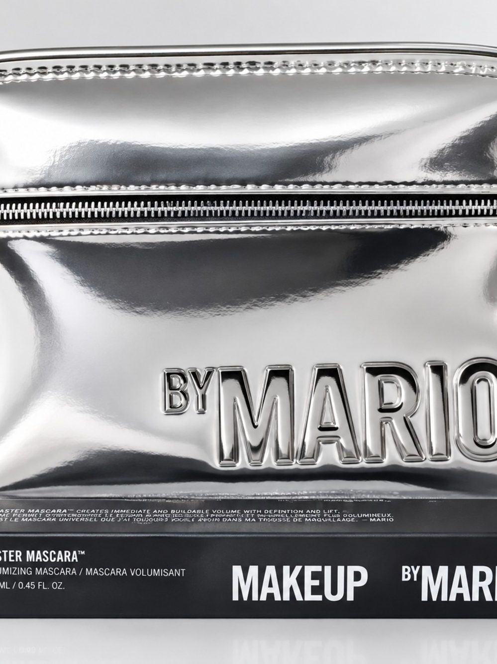 MAKEUP BY MARIO Master Mascara Full Size NEW + Free Silver Makeup Bag